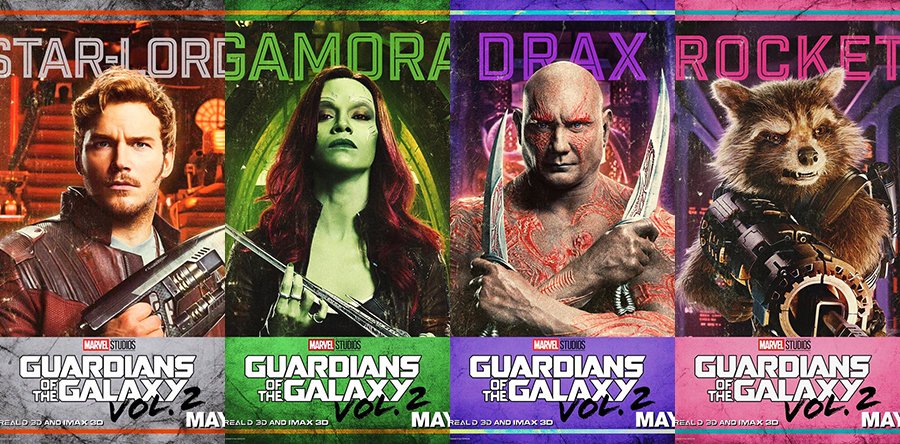GUARDIANES DE LA GALAXIA VOL. 2 posters de los personajes - Web de cine