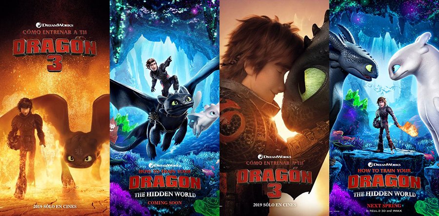 CÓMO ENTRENAR A TU DRAGÓN 3 posters - Web de cine fantástico